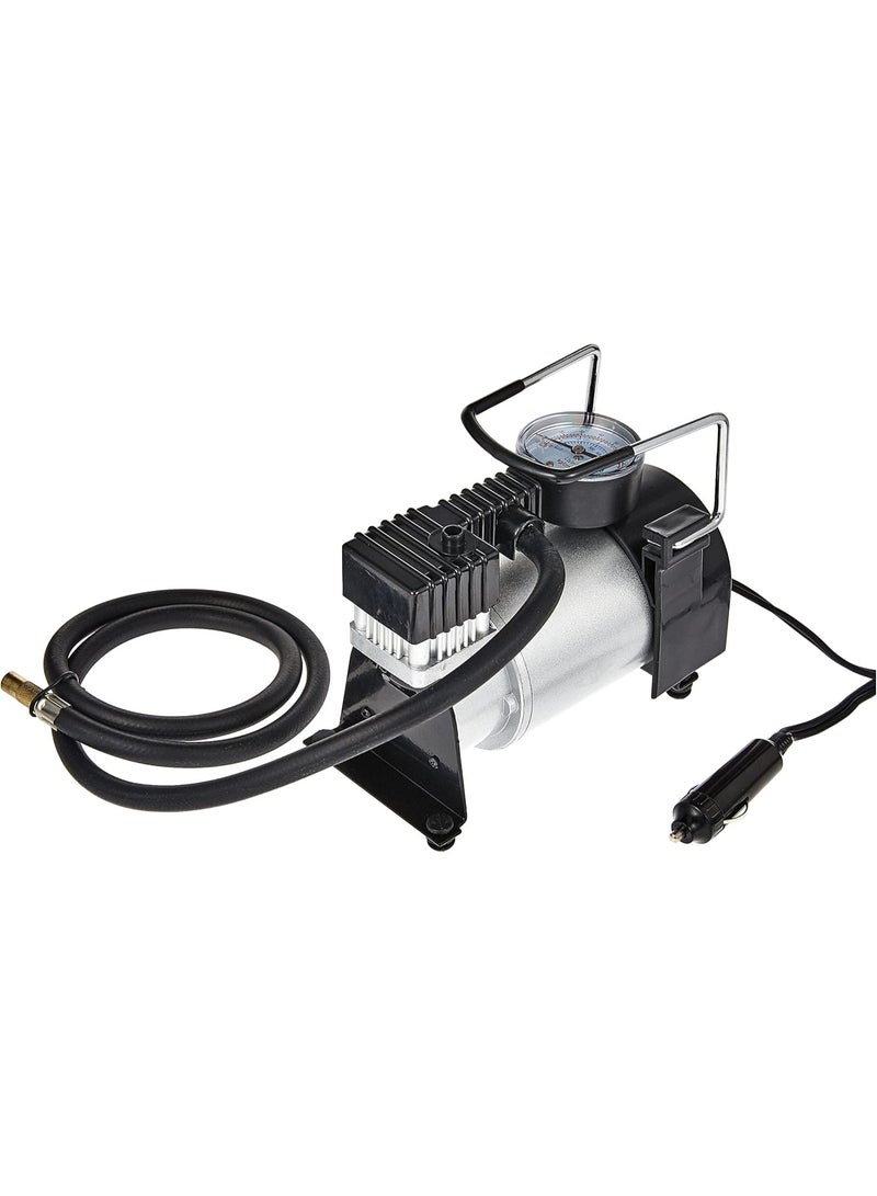 VTOOLS 12V Portable Air Compressor Single Cylinder With 100 Psi, Tyre Inflator For Car/Suv With Auto Stop, Carrying Bag,1 Meter Hose, And 4 Nozzles - Image 2